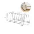 Détail du support à assiettes en inox avec capacité de 8 fentes - Porte-assiettes en Acier Inoxydable (8115)