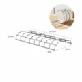 Égouttoir à bols en acier inoxydable : 29,5x12x2,3cm, peut contenir jusqu'à 8 bols - Étagère à Bols en Acier Inoxydable (8114)
