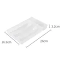 Organizer trasparente per cassetti con divisori, 26x16,3x3,2 cm per posate e cancelleria. - Medio (26x16.3x3.2cm) / Trasparente