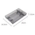 Organizer per cassetti a scomparti grigio trasparente, 26x16,3 cm - Medio (26x16.3x3.2cm) / Grigio trasparente