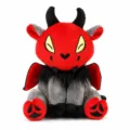 Detailliertes gotisches Jersey Devil Cryptid Plüschtier für Halloween, rot und grau - 29cm / Rot