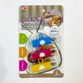 Set van 3 KM drukknop sluitclips voor brood- en snackzakken in diverse vrolijke kleuren - Knop Elastische Stijl (Model 6024) / Set van 3