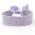Plain light purple woven tassel bracelet for DIY embroidery customization - Light Purple (B133)