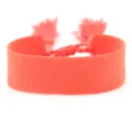 Handmade coral orange woven tassel bracelet for DIY custom embroidery and ethnic jewelry - Coral Orange (B184)