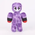 Minecraft ClownPierce Plüschtier mit lila Pixel-Design und weicher Stofftextur - Lila