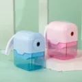 Hand crank pencil sharpener for kids and students, cute manual desktop stationery tool - Interstellar + Capybara / 2 Pieces/Pack
