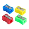 Colorful plastic pencil sharpeners, 4-pack manual pencil sharpener with metal blade. - Mini Pencil Sharpener / Bulk Packaging