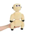 Peluche de chien robot style Voxel du jeu ZOO or OOF, animal en peluche beige doux - Hauteur 35cm / Kaki