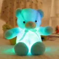 Kleurrijke LED-lichtgevende pluche teddybeer speelgoed voor kinderen kerstcadeau - Blauw Goud / 70cm (1.2kg)