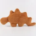 Μαλακό βελούδινο μαξιλάρι κοτόπουλο Stegosaurus με χνουδωτή υφή σε καφέ χρώμα για παιδιά - Στεγόσαυρος