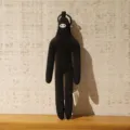 Poupee peluche bizarre noire porte-cles style sombre jouet mignon figurine douce - Breloque