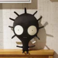 Poupée en peluche noire drôle jouet en peluche de dessin animé cadeau pour enfants - Gros yeux