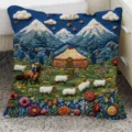 Funda de cojín decorativa con paisaje impreso 3D para sofá decoración del hogar. - Doble Cara 35x35cm (Solo Funda) / BBGR12