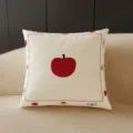 Quadratisches Kissen mit süßem Apfelmuster und Füllung, weicher Stoffbezug für Sofa und Schlafzimmer. - SBZA176402 / 35x35 cm (Ohne Kissenkern)