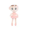 Dettaglio del peluche Sahur ballerina rosa con design della testa a forma di tazza - Ragazza Caffè (25cm)