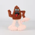 Divertente peluche mostro Sahur con denti affilati e lingua rossa, pupazzo marrone morbido - Teiera Mutante (26cm)