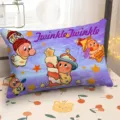 Cute cartoon star character printed rectangular plush throw pillow soft bed headboard cushion soft. - Double-Sided 50x30 cm (Cushion Insert Not Included) / DAYP01
