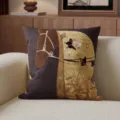 Retro horse head throw pillow vintage sofa cushion decorative pillow for living room or bedroom. - SBZA038106