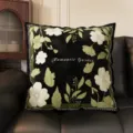 Vintage green botanical throw pillow cover for living room sofa and bedroom bed decor. - 45*45cm (Cover + Insert) / K Green Impression 07