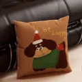 Vintage amerikanischer Stil niedlicher Hund Kissenbezug, brauner Deko Kissenbezug für Sofa. - BBHF05