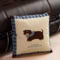 Retro amerikanischer stil niedlicher welpen druck zierkissen weicher sofakissenbezug - BBHF07