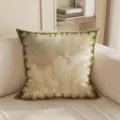 Fresh green throw pillow for sofa bedside home decor, removable cover and lumbar support. - 35x35 cm (Without Insert) / LZDA03