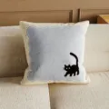 Cute cat square throw pillow for living room sofa, comfortable cushion with insert. - 35x35cm (Without Core) / SBZA185501