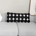 Funda de cojín de lunares blancos y negros, cojín de sofá rectangular geométrico. - DAJS08