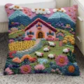 3D printed landscape throw pillowcase colorful sheep decorative cushion for sofa bed - Double Sided 35x35cm (Cover Only) / BBGR04