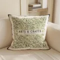 Grünes botanisches Zierkissen im Arts-and-Crafts-Design, ideal für Sofa und Heimdekoration. - LZDA09