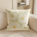 Grünes Gänseblümchen Kissen für Wohnzimmer Sofa Schlafzimmer Deko Kissen abnehmbarer Bezug - LZDA13