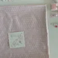 Pink star fabric background cloth cute desktop tablecloth photography prop diy sewing material - 30x20 cm (Multifunctional Pot Mat) / SZBA003201