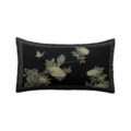 Fodera per Cuscino Nera Stile Cinese Stampa Uccello e Fiore Cuscino Rettangolare per Divano - 50x30 cm (senza interno cuscino) / LZEW02
