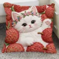Cute cat print throw pillow cushion for sofa car room super soft decorative pillow cover - SBZA047006
