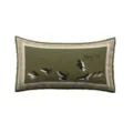 New Chinese style decorative lumbar pillow, elegant green flying birds throw pillow for sofa. - LZEW06