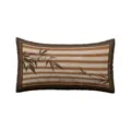 New Chinese style rectangular throw pillow, brown striped bamboo pattern waist cushion. - LZEW13