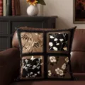 Mid-century modern throw pillow vintage patchwork cushion for living room sofa home decor - 35x35cm (Without Core) / LZCB01