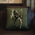 French vintage luxury throw pillow cover with retro abstract horse pattern for sofa - SBZA001507