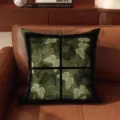 French vintage retro luxury throw pillow cover with green butterfly floral pattern for sofa. - SBZA001509