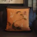 French vintage retro throw pillow cover with elegant butterfly and flower print for sofa home - SBZA001510