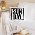 Fodera per cuscino in lino moderna e minimalista con stampa tipografica per divano casa. - QCW05