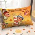 Cute cartoon star character printed throw pillow, soft plush cushion for bedroom bed decor - Double-Sided 50x30 cm (Cushion Insert Not Included) / DAYP02