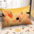 Cute cartoon starman print rectangular throw pillow soft plush bedroom bedside cushion nap pillow - DAYP09