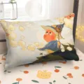 Cute starman cartoon pattern throw pillow, soft bedroom bedside cushion for nap and decor. - DAYP10