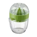 Manual portable citrus juicer with green reamer and clear transparent measuring cup - Mini Lemon Juicer Cup (6077) / Green