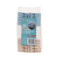 Set mit 30 haltbaren japanischen Kunststoff-Wäscheklammern in Blau Weiß und Beige - Dreifarbiges Licht / 30 Stück