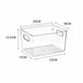Bac de rangement rectangulaire en acrylique transparent pour fleurs - 1 Pièce/Paquet (25x19x13.5cm)