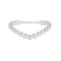 Anillo de cuentas minimalista de plata de ley S925 con diseño ondulado - Talla 5 (US) / Estilo de Perla de Onda / Anillo de Olas con Cuentas Plateadas