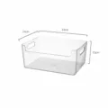 Large transparent acrylic storage bin dimensions 33x23x15cm featuring a side-U opening - 33cm x 23cm x 15cm