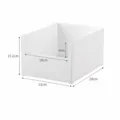 Extra large widened white plastic storage bin organizer box dimensions 21x28x15.2cm - Fixed Extra Large Widened